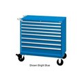 Lista International Lista 40-1/4"W Mobile Cabinet, 8 Drawers, 129 Compart - Bright Blue, Individual Lock XSHS0750-0801MBBRG